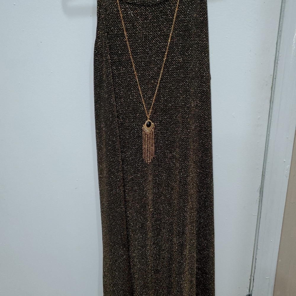 Black and gold dress